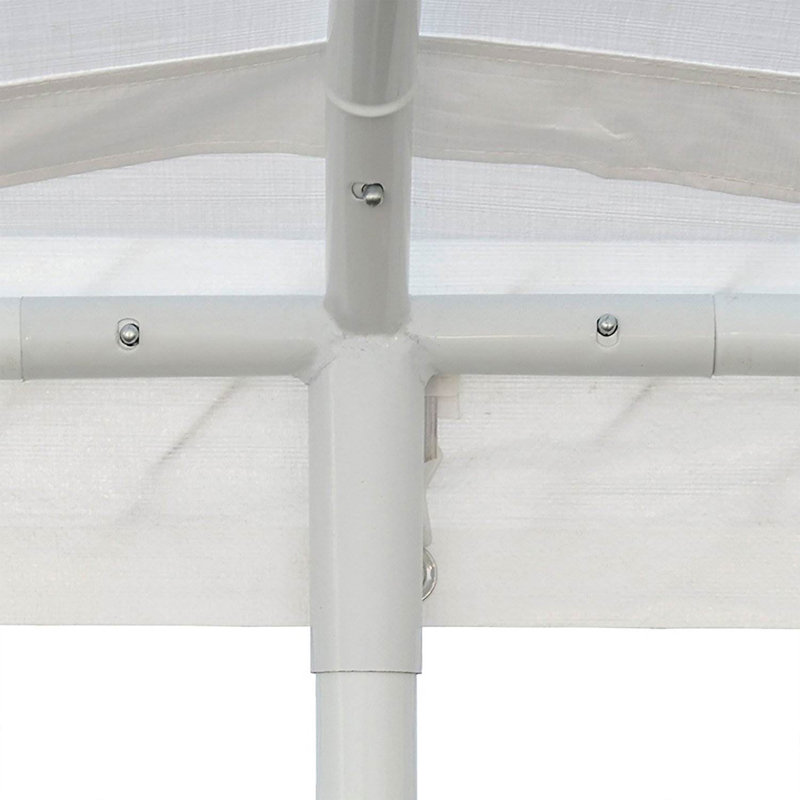 10 Ft. W x 20 Ft. D Steel Pop-Up Canopy, White