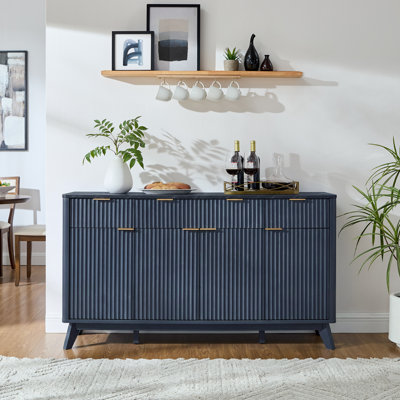 60" Sideboard Buffet Cabinet With Doors And Shelves