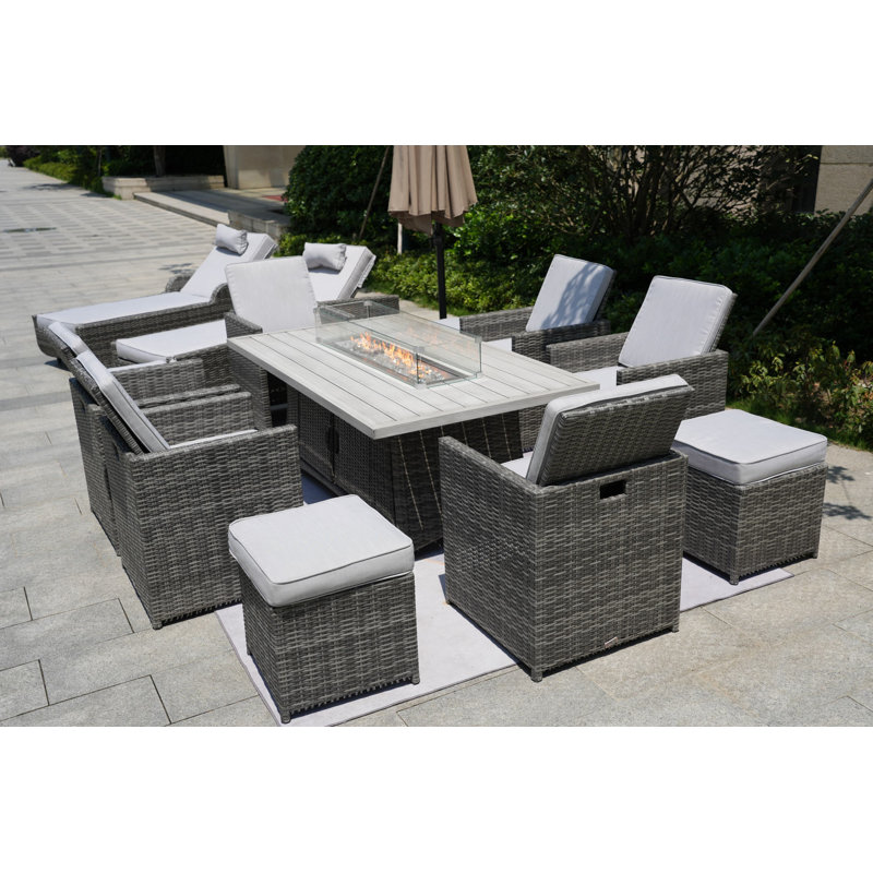 Aerolyn 12 - Person Patio Conversation Set with Cushions