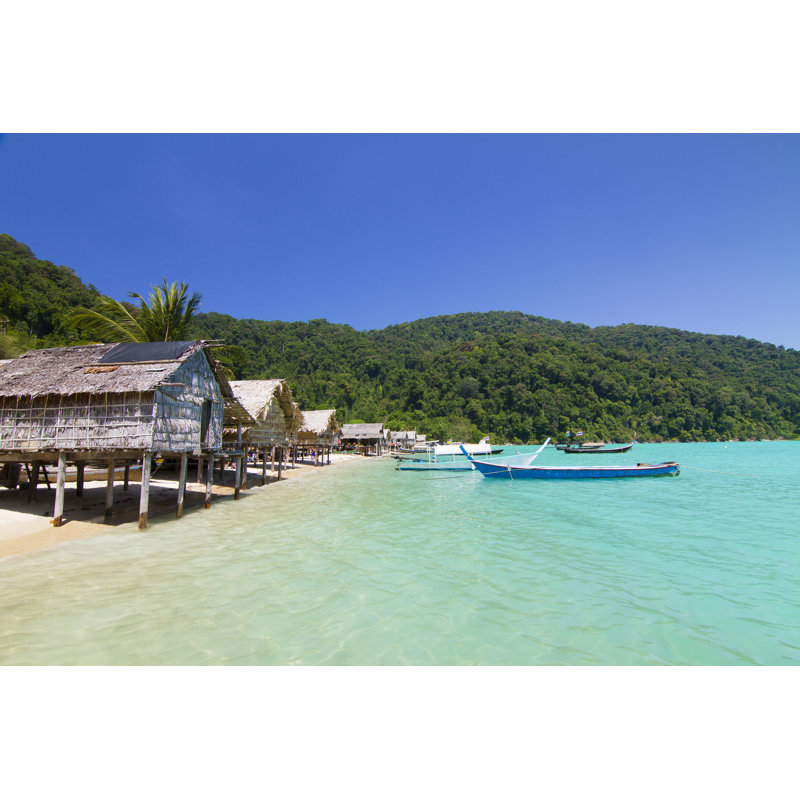 Grajeda Houses On Stilts - Wrapped Canvas Print, 30cm H x 46cm W x 3.8cm D