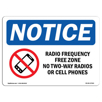 Zone sans radiofréquences sans signe