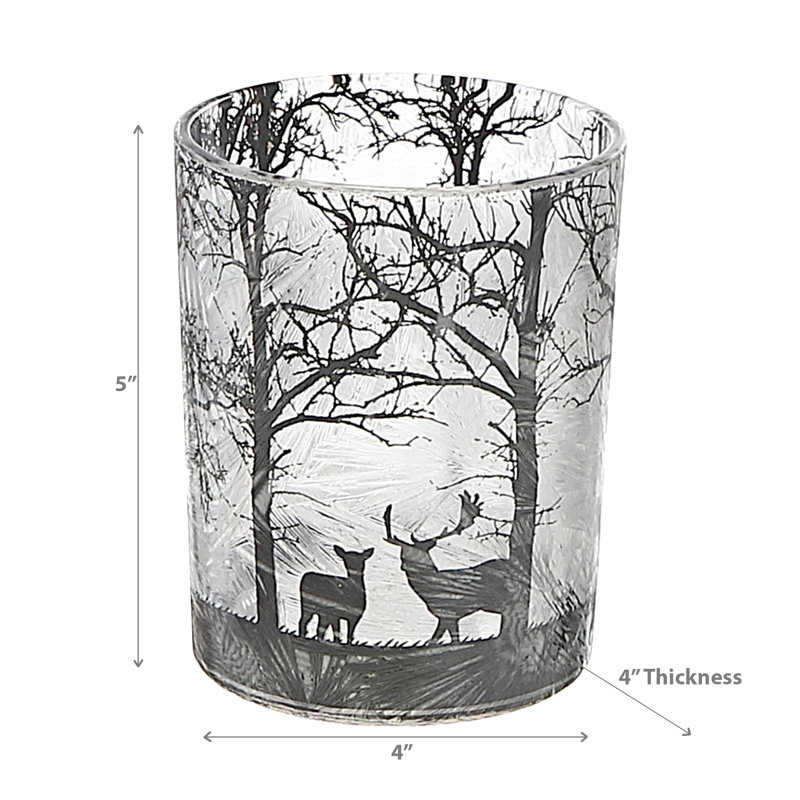 5'' H Glass Tabletop Tealight Holder