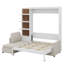 Grand lit escamotable mural avec canapé et tablettes-1033171334