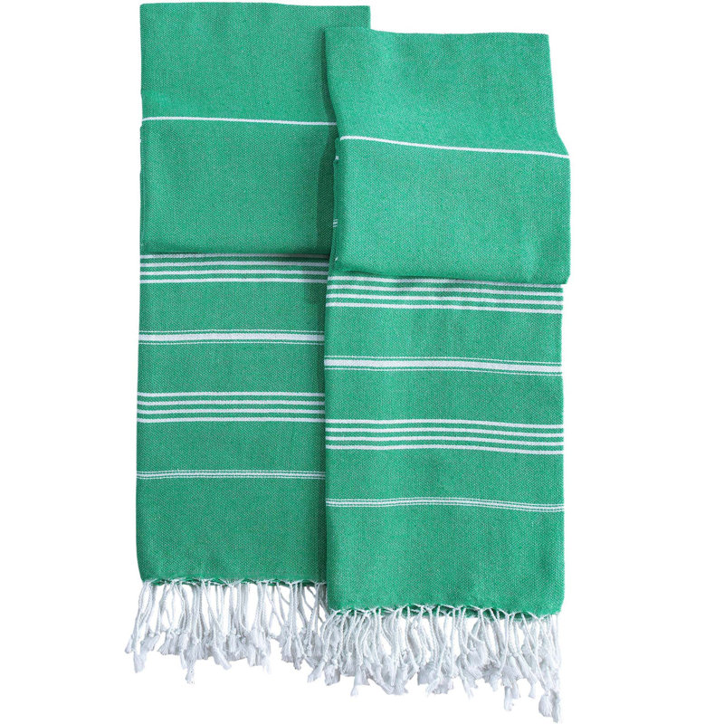 4-Pack Quick-Dry 100% Cotton Turkish Beach Towels, Sand-Free Peshtemal Blanket, Teal