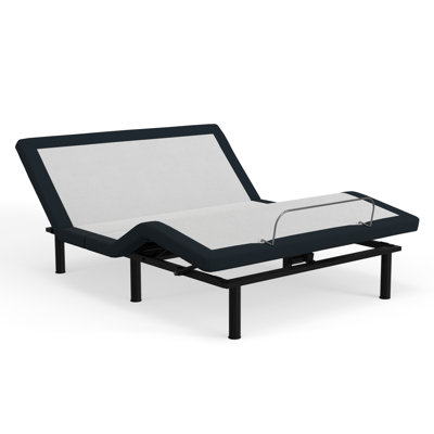 Queen Size Bed Base With Zero And Adjustable Settings - Head Foot Articulations, Memory Buttons, Wireless Remote, Grey Metal User- Adjustment Features