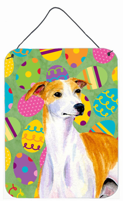 Easter Eggtravaganza Print on Plaque, Whippet