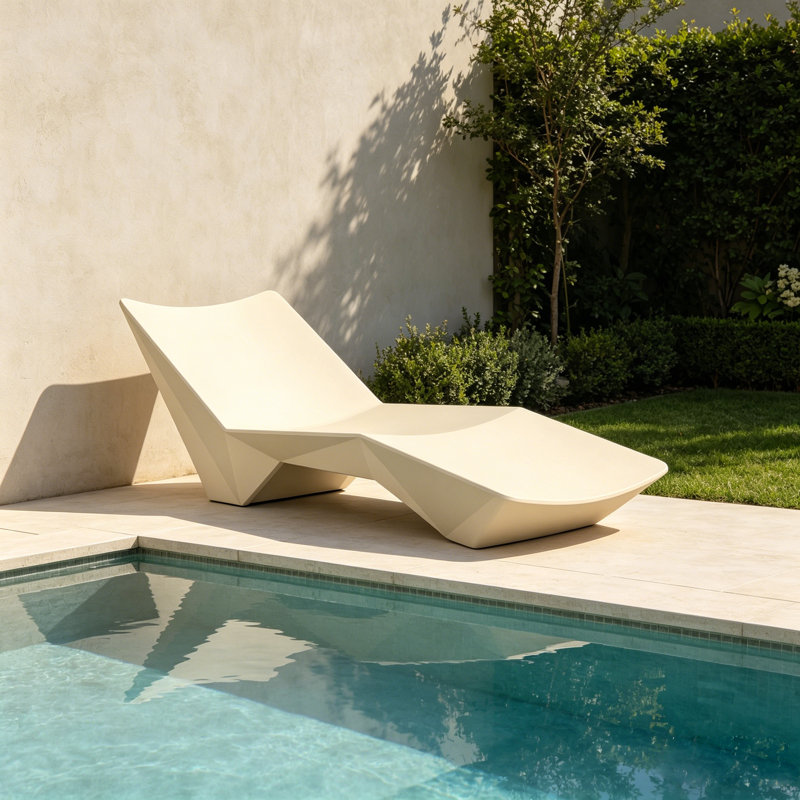 Chaise longue de piscine Modern Modern, Beige