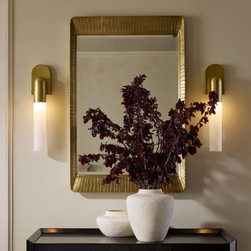 Hart Rectangle Brass Beveled Mirror