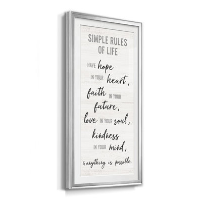 " Simple Rules Of Life "