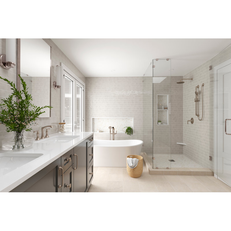 Rhen Widespread Lavatory Faucet in , Brushed Nickel