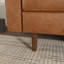 Causeuse rétro en similicuir vieilli 58 po Dover, canapé Mid-Century moderne pour petits espaces-628582863