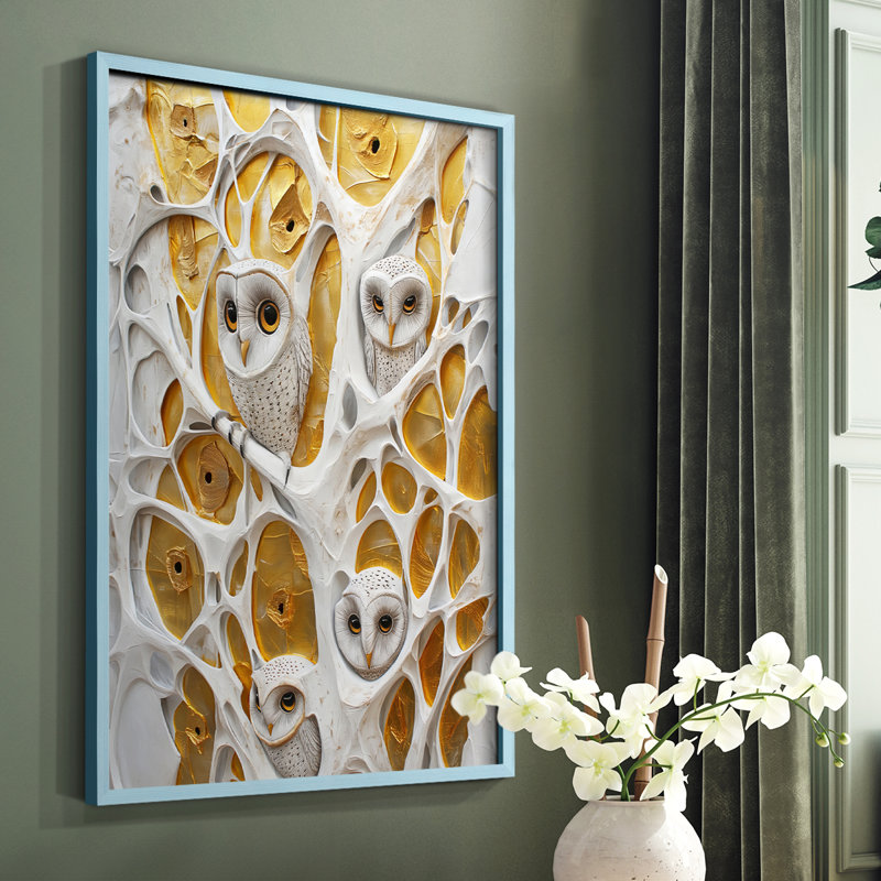 ANIMALS Series Lxxxv - reproduction encadrée de qualité supérieure - prête à être accrochée - aucun clou requis, Bleu