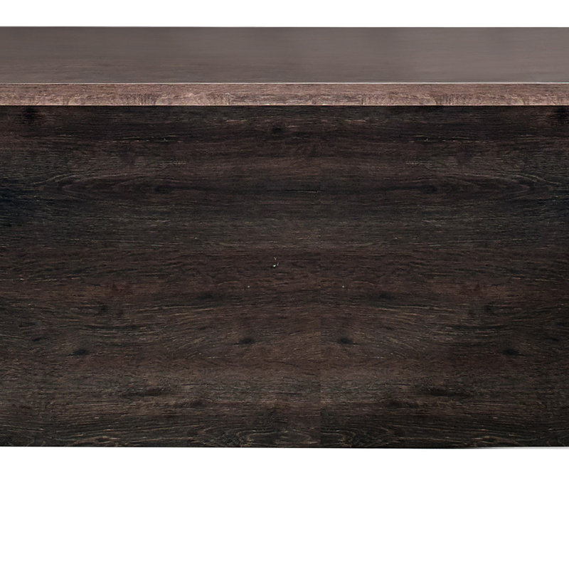 Bureau 51 po avec classeur à 6 tiroirs, brun
