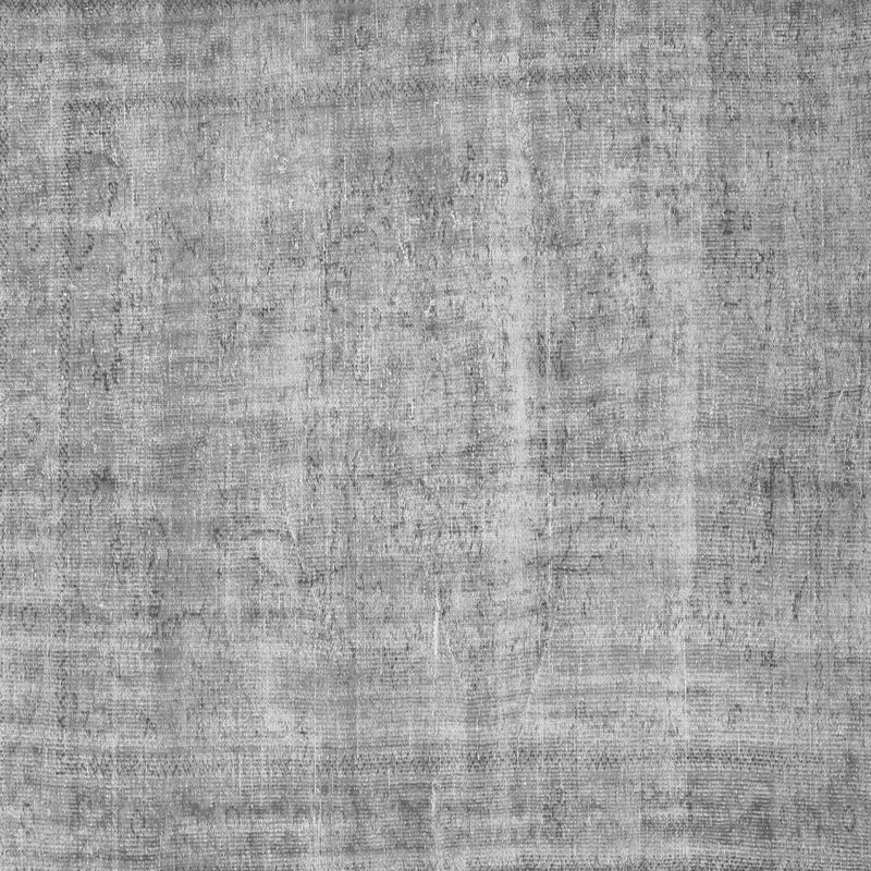 Tapis gris tissé à la machine Yasine, Carré 7 pi