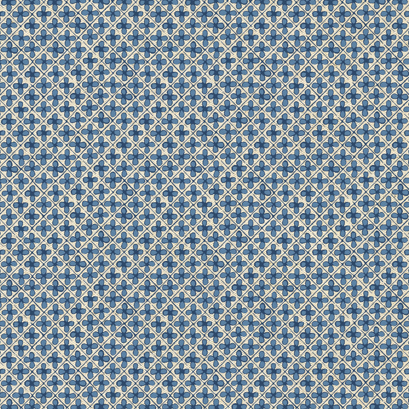 Sadia Slipcover Chair, Jr Aalap Blue Geometric