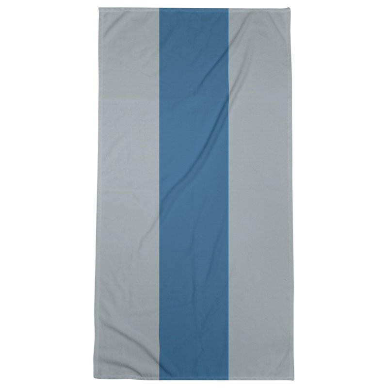 Columbus Lightweight Beach Towel, Microfiber, Silver/Blue/Silver