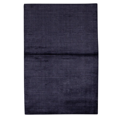 Hand Knotted Area Rug in Navy And Blue