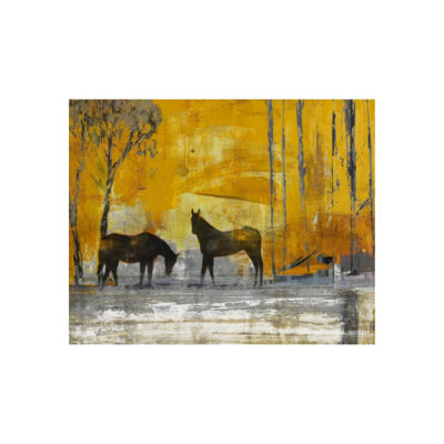 «Ochre champ» par Sofia Fox, reproduction d'art graphique sur toile
