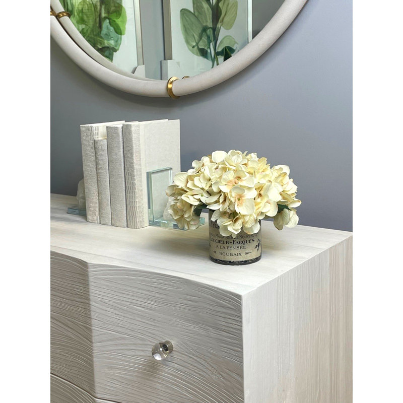 Hydrangea Floral Arrangement in French Labeled Vase
