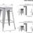 Backless Modern Light Weight Industrial Contemporary Rustic Vintage Costal Metal Bar Stools Without Back And 4 Leg Design (Set Of 2) (24" Seat)-424788631-424788626