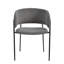 Chaise d'appoint de salle à manger moderne avec dossier ouvert en métal (ensemble de 2)-1960834938