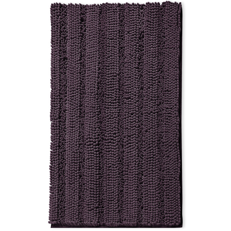 Plush Purple Chenille Microfiber Bath Rug
