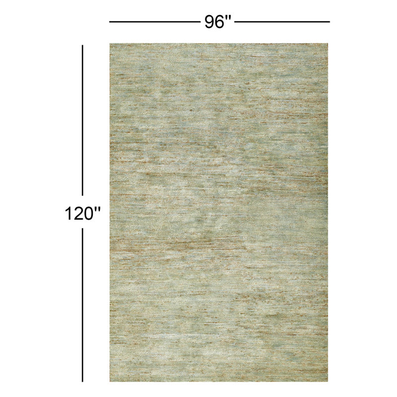 Sarina Abstract Area Rug in Green, Rectangle 8' x 10'