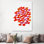 Watercolor Retro Hearts - reproduction d'art murale - toile tendue