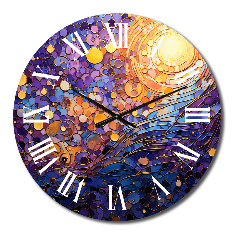 Horloge murale Mystic Mosaic I - Collages abstraits, Petit