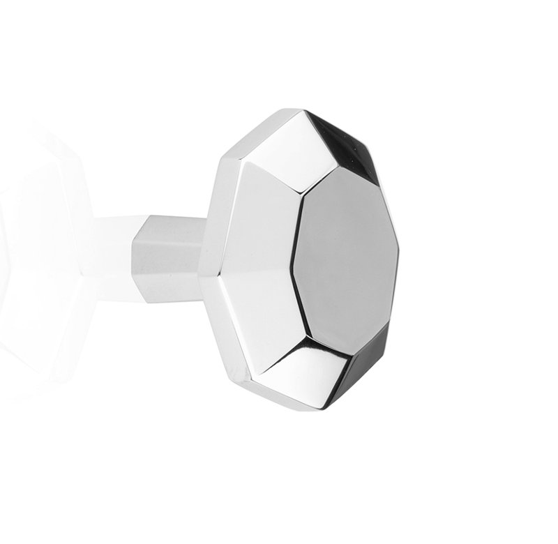 Poignée Bijou, Chrome brillant, H 1,26 po x l 1,25 po x P 1,25 po