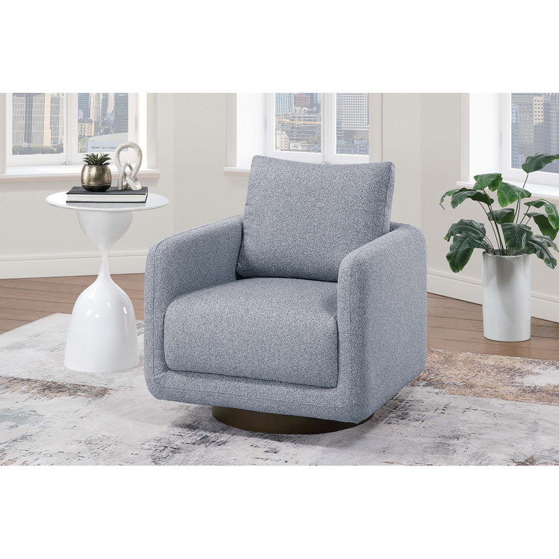 Fauteuil d'appoint rembourré et rembourré Modern, Gris
