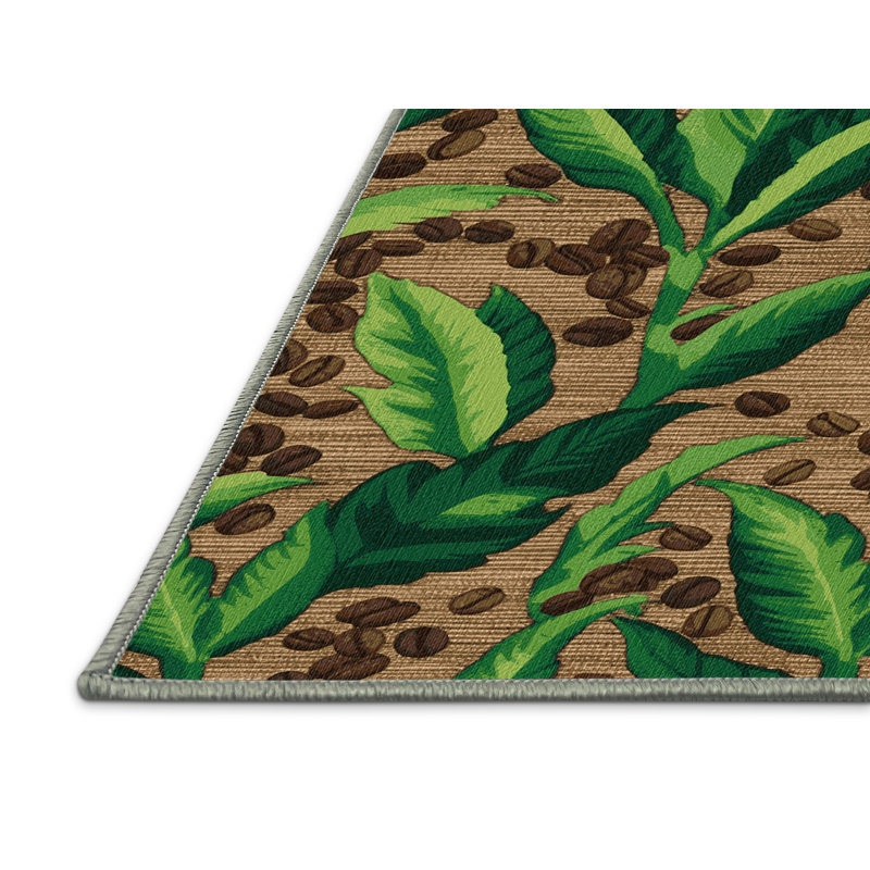  Tapis hawaïen lavable Coffee Plants, Rond 6 pi