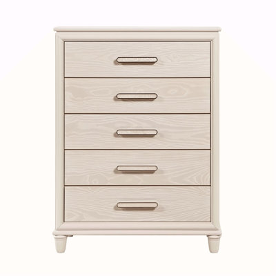 Modern Glam Style Five-Drawer Storage Chest Wooden Bedroom Furniture 1pc