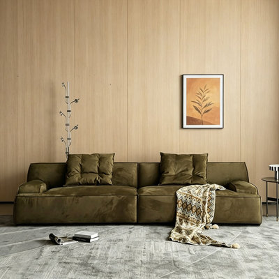Green Polyester Modular Sofa cushion couch