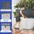 Edrosie Inc 59.1'' W 160 Gallons Water Resistant Resin Lockable Deck Box in White