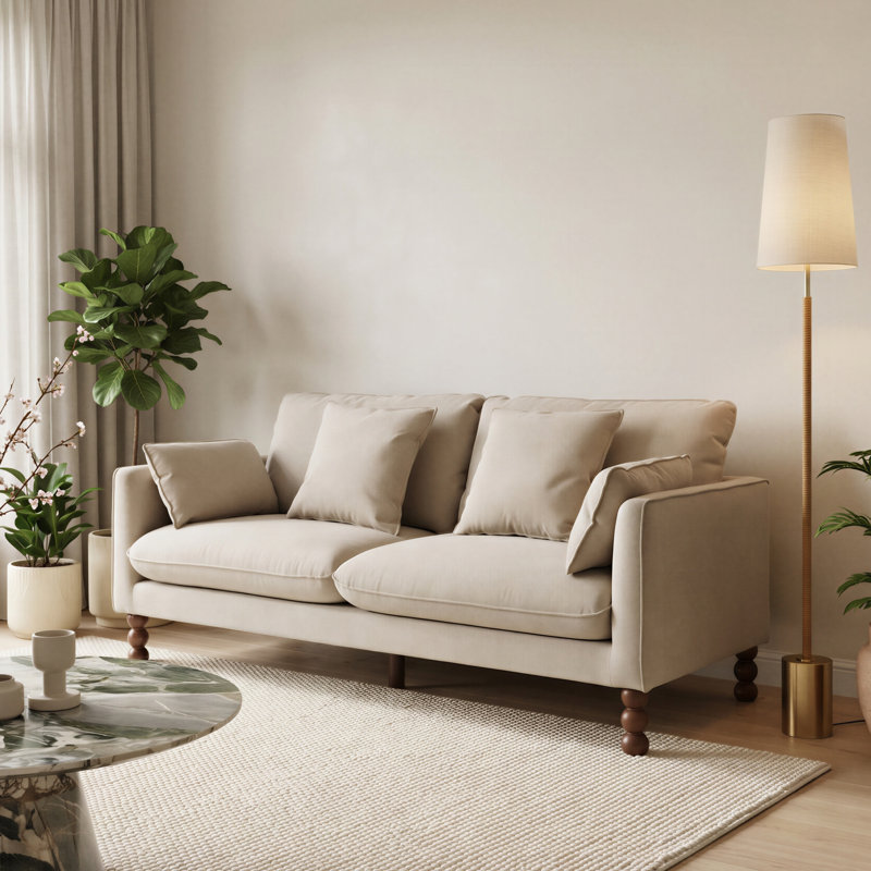 Marilyn Sofa, Beige Chenille, 3