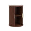 Ensemble de 2 tables basses Mid-Century, rondes en bois avec porte tambour-120133618