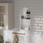 Niche de douche en acier inoxydable l 12 po x H 24 po x P 4 po - aucun carreau nécessaire, arqué avec deux tablettes, blanc-117437280