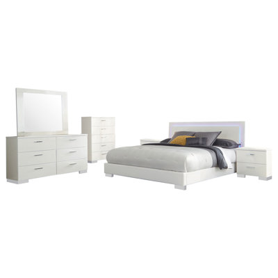 Ensemble de chambre à coucher en similicuir 6 pièces Sok