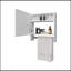 Armoire à pharmacie blanche polyvalente avec barre à serviettes et miroir inclus