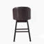 Ensemble de 2 tabourets pivotants Ogden, coussins confortables et structure en bois d'hévéa durable pour la cuisine et le bar à domicile