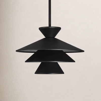 Vinnie 1-Light Pendant in Matte Black