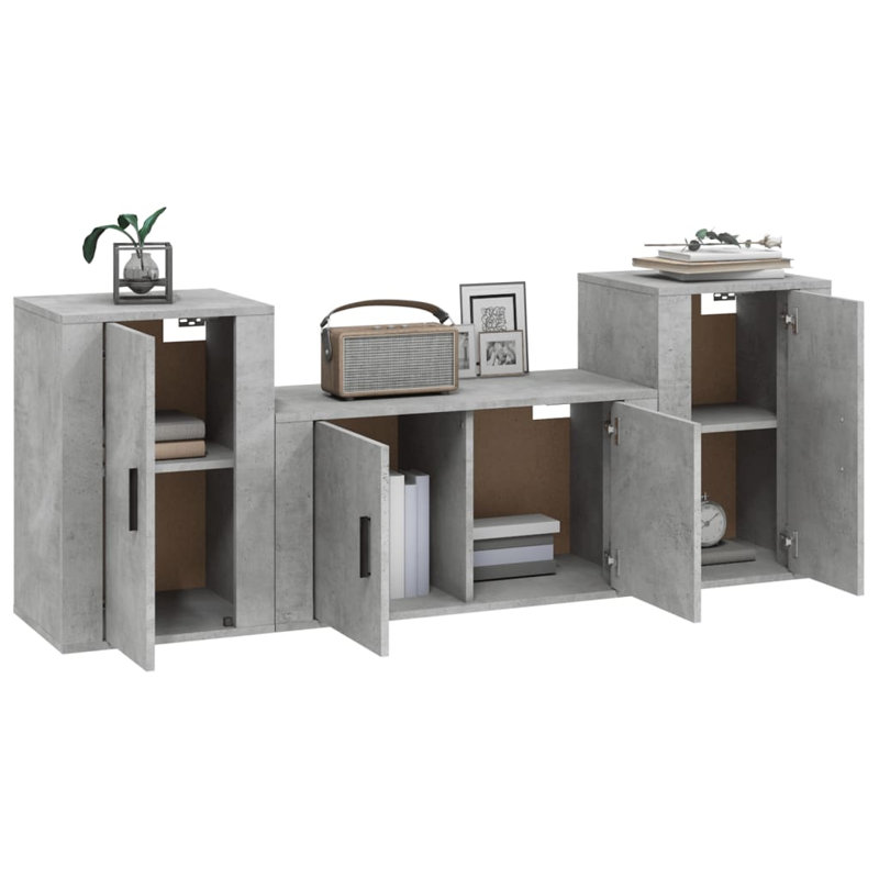 Avalene TV Stand for TVs up to 65", 15.8"H x 31.5"L x 13.6"W, Concrete Grey