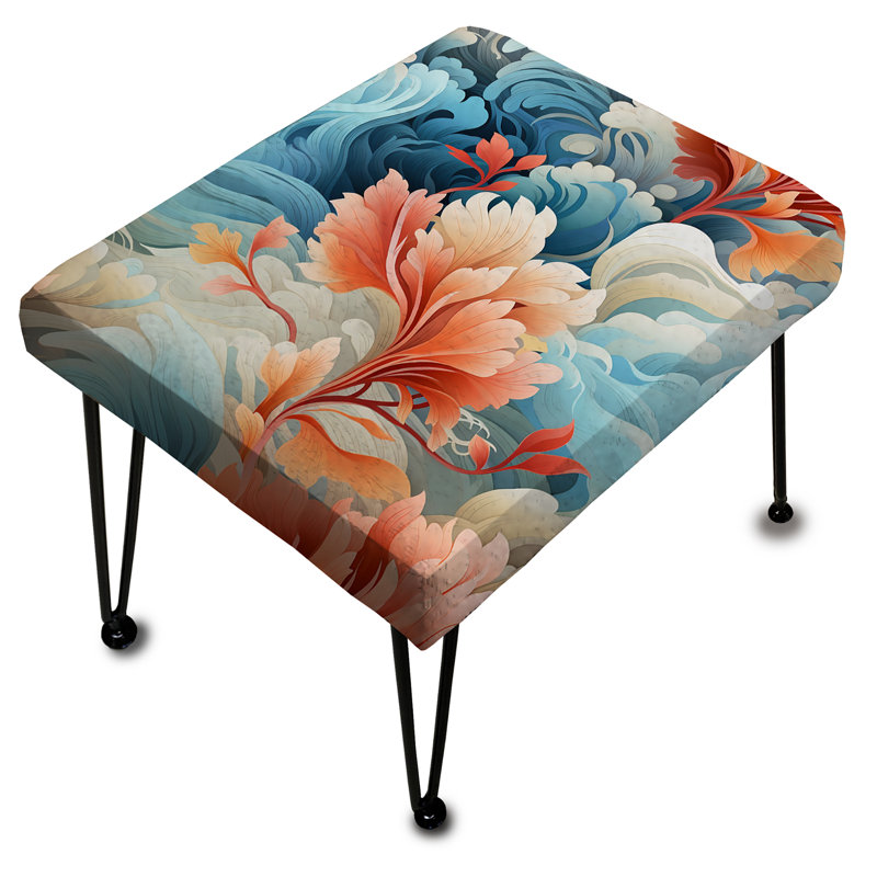 Breath Centred Stillness Mediation - Abstract Rectangle Ottoman