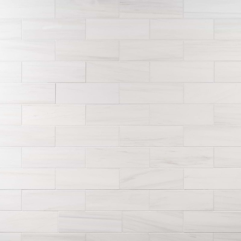 Bianco Dolomite 4x12 Honed Marble Tile