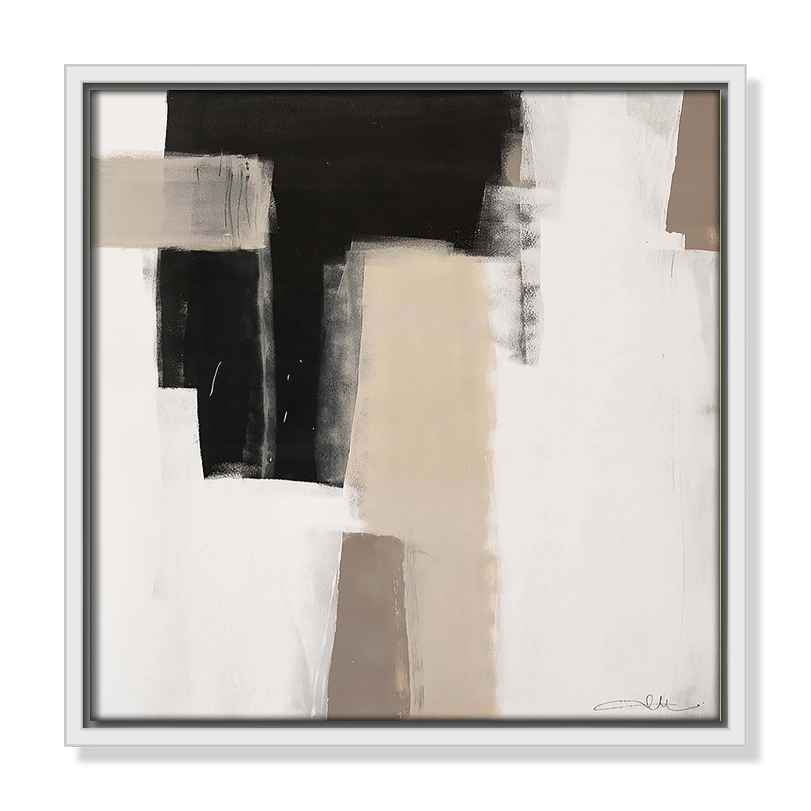 Earth Scapes I Print, White Floater Framed, 13.5" H x 13.5" W x 2" D