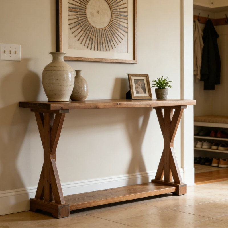 160cm Solid Wood Console Table