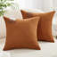 Housses de coussin décoratives unies avec étiquette en cuir (ensemble de 2)-101280818-101280830