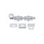 Boulon de surface 8 po Deltana 8SB26; robuste; finition chrome brillant-123534361