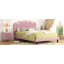 Queen Upholstered Smart LED Bed Frame With Elegant Flowers Headboard,Floating Velvet Platform LED Bed With Wooden Slats Support,Pink-176540474